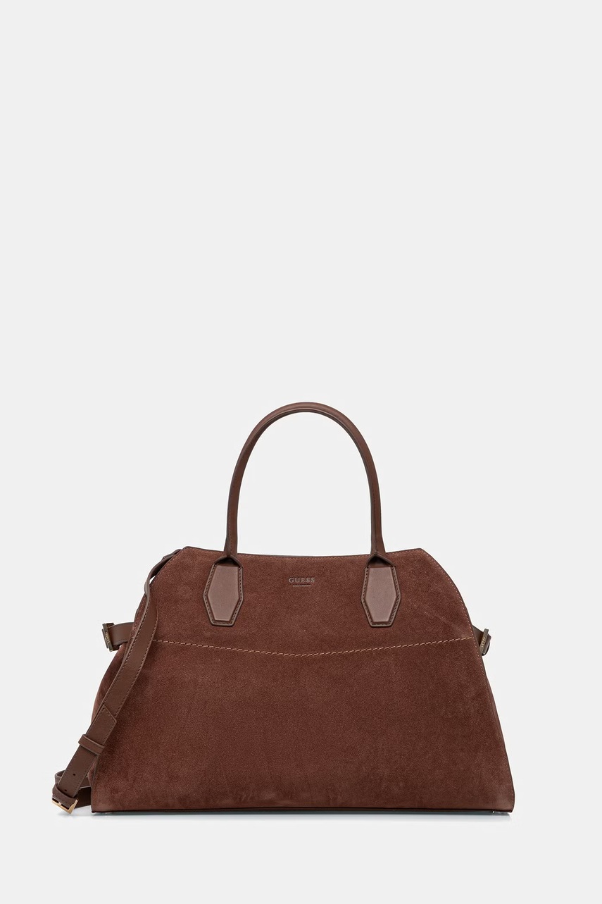 Guess geantă crossbody din piele întoarsă LIZA Guess geantă crossbody din piele întoarsă LIZA