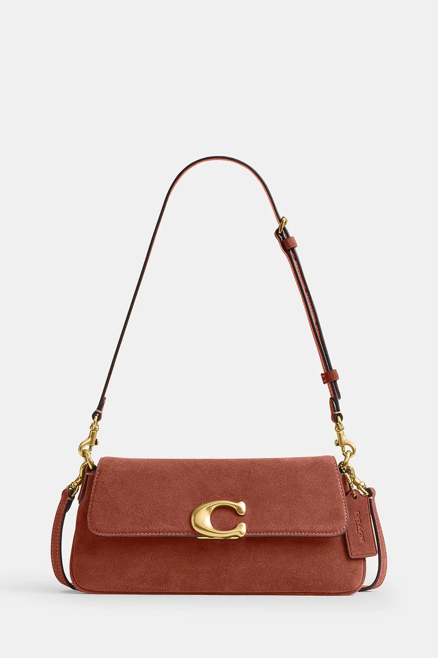 Geantă crossbody coach pentru femei, din piele întoarsă Suade Jet Geantă crossbody coach pentru femei, din piele întoarsă Suade Jet