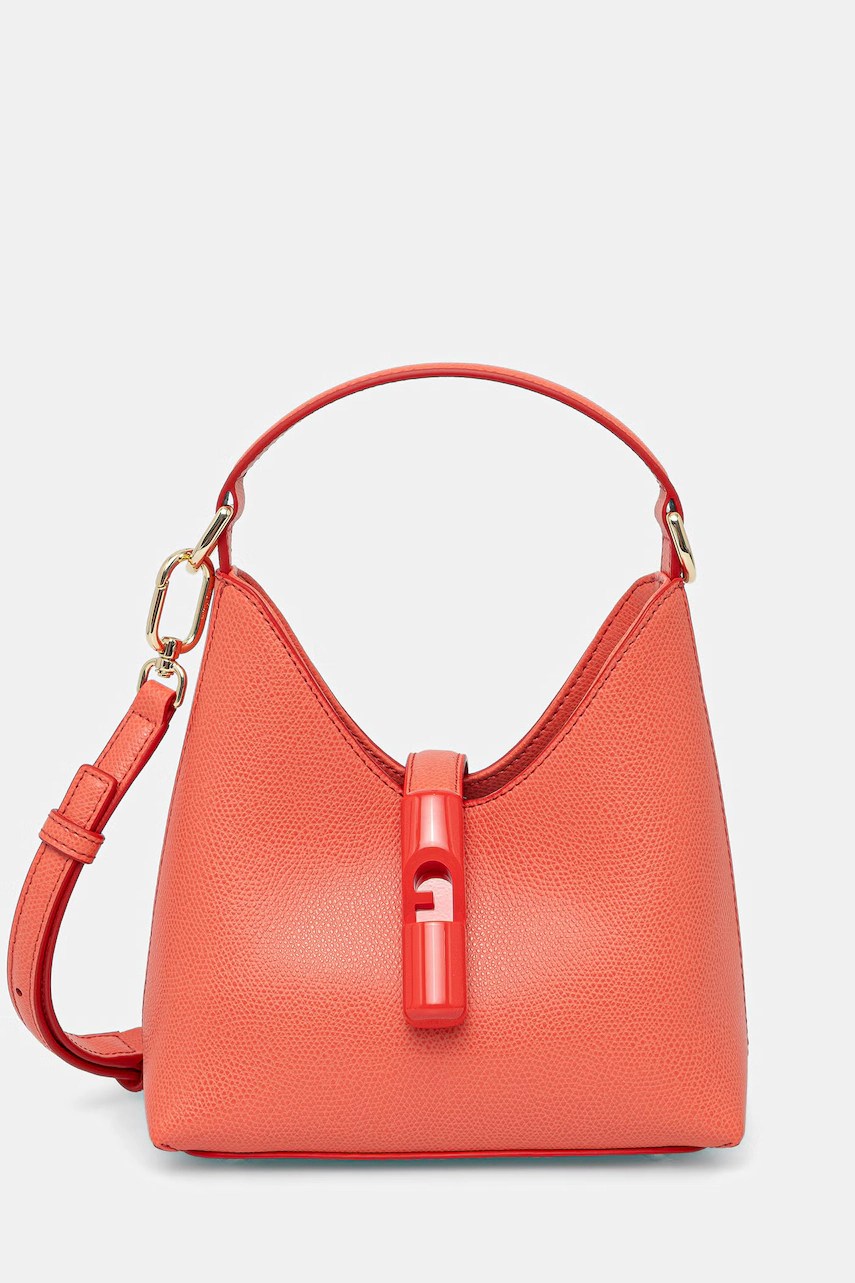 Furla geantă de piele Iride Mini Hobo pentru femei Furla geantă de piele Iride Mini Hobo pentru femei