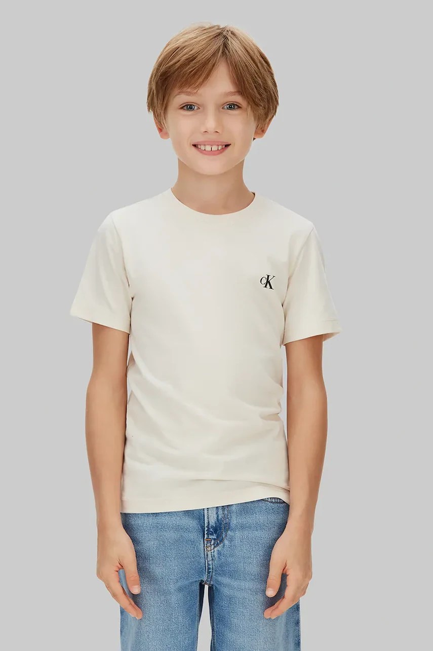 Tricou calvin klein jeans din bumbac pentru copii 2-pachet Tricou calvin klein jeans din bumbac pentru copii 2-pachet