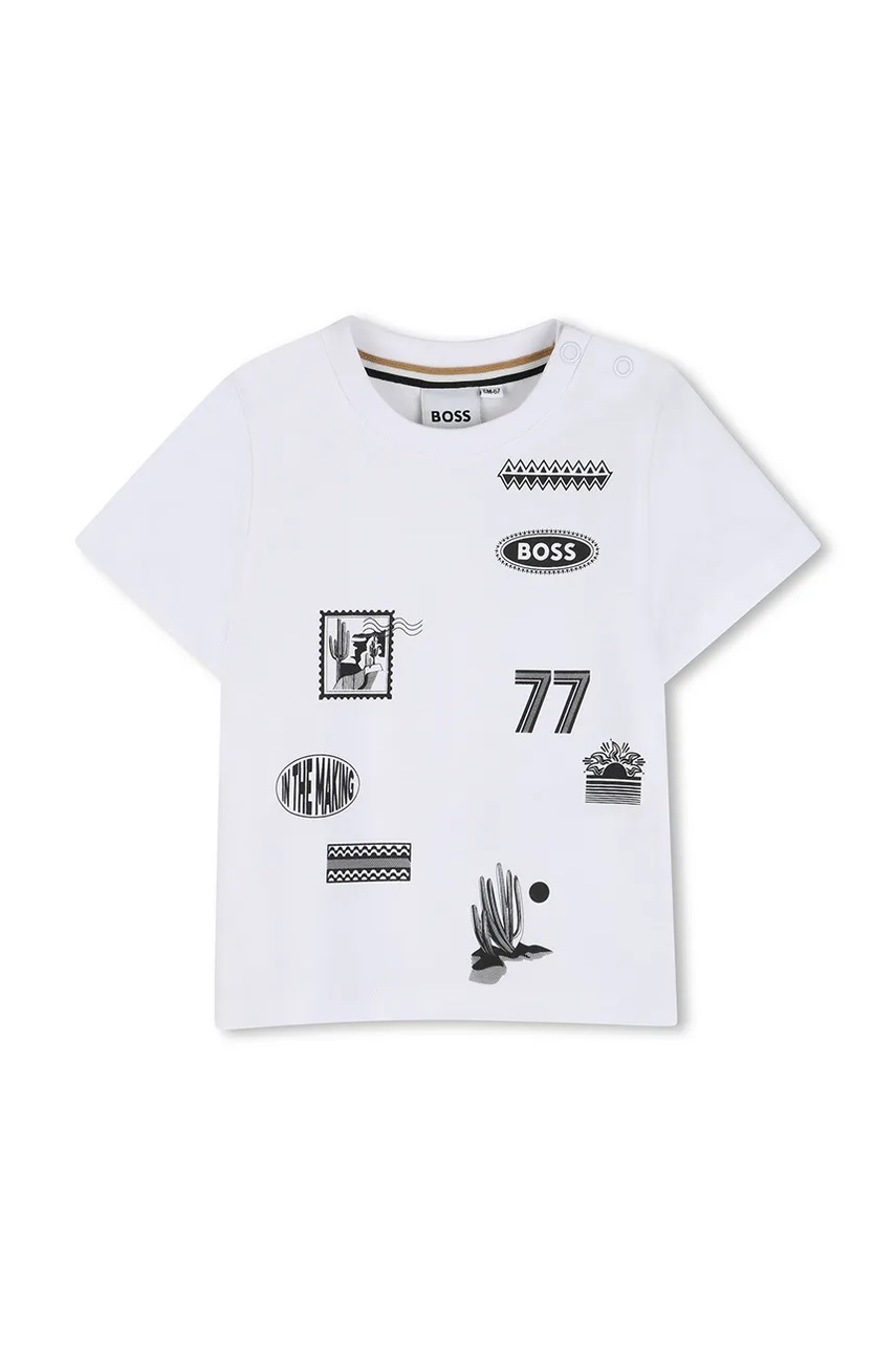 Tricou BOSS din bumbac pentru bebeluși Tricou BOSS din bumbac pentru bebeluși