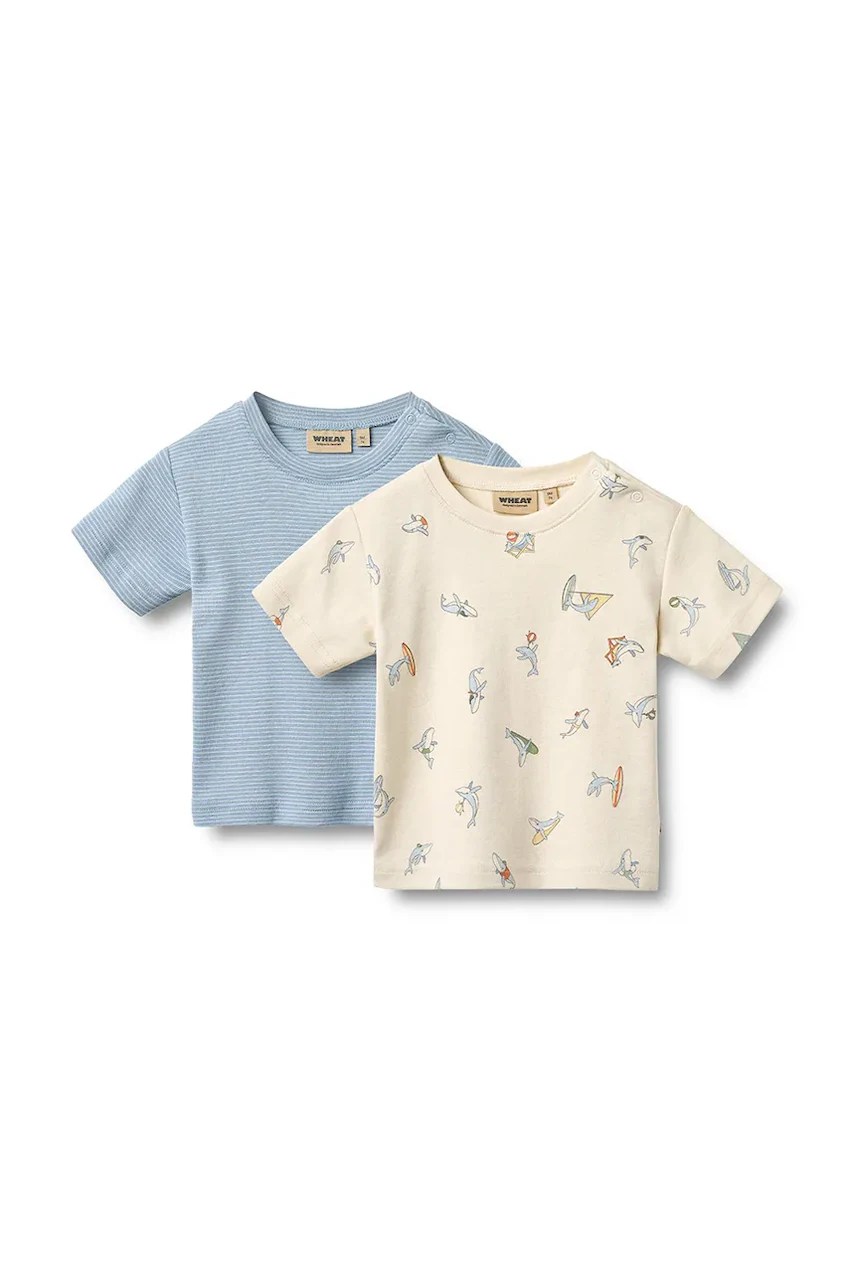 Tricou wheat pentru bebeluși, din bumbac, pachet de 2 Tricou wheat pentru bebeluși, din bumbac, pachet de 2