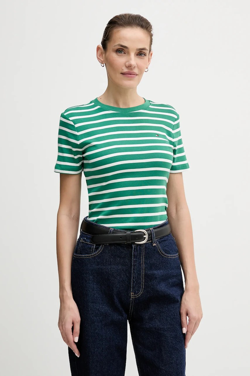 Tricou damă tommy hilfiger din bumbac Tricou damă tommy hilfiger din bumbac