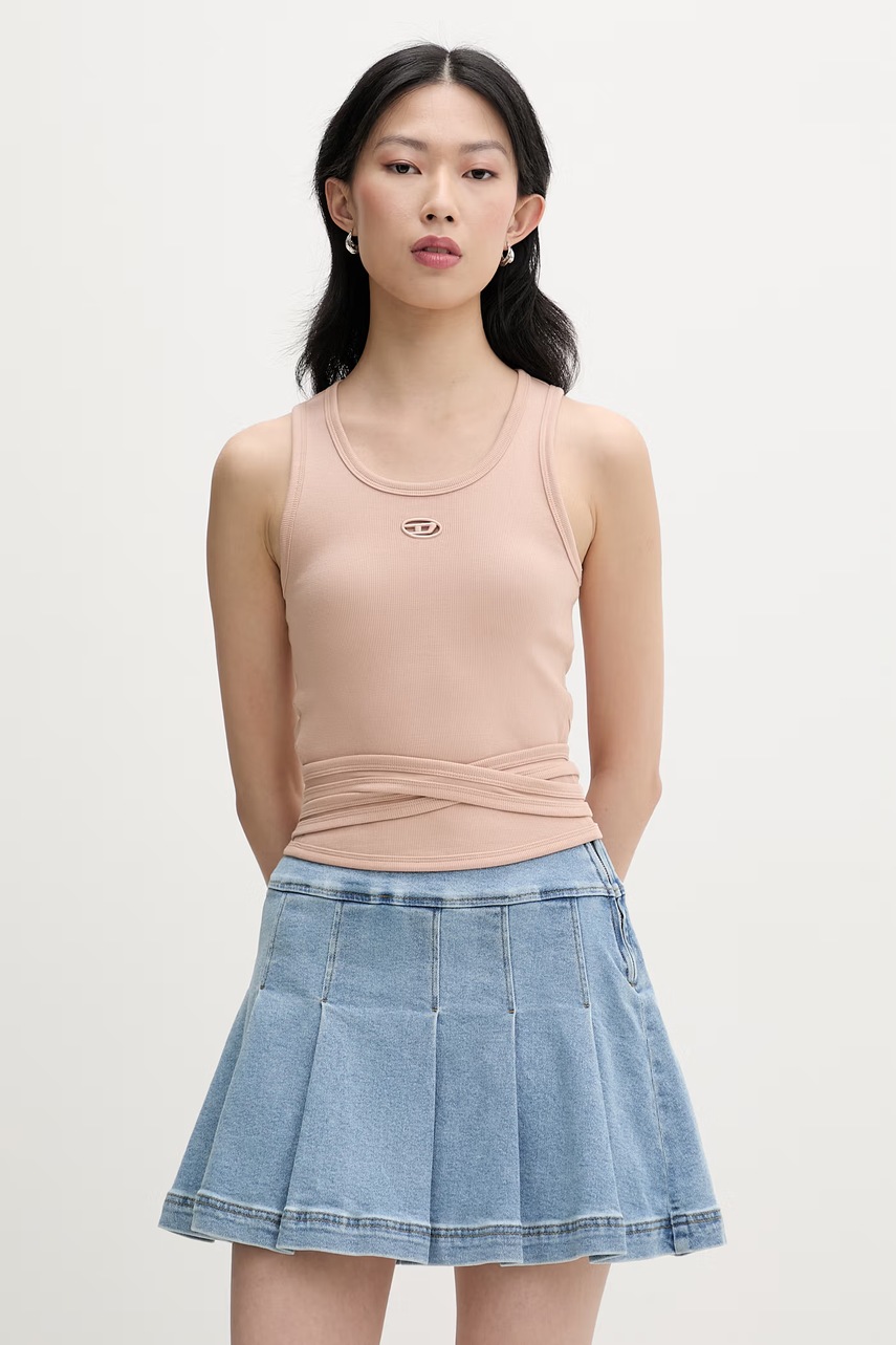 Top pentru femei diesel, din bumbac cu elastan t-ANKY-TAIL Top pentru femei diesel, din bumbac cu elastan t-ANKY-TAIL