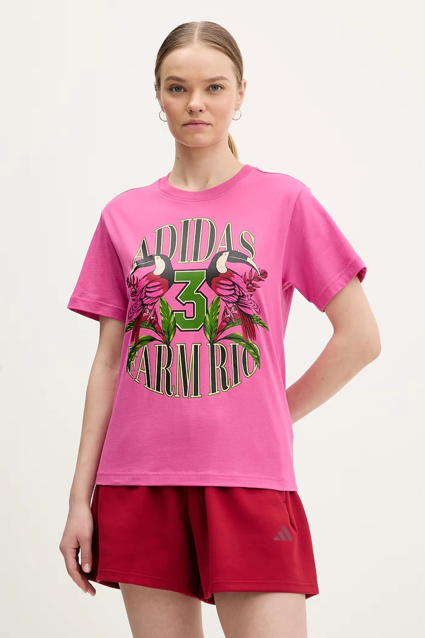 Tricou adidas din bumbac x Farm Rio Tricou adidas din bumbac x Farm Rio