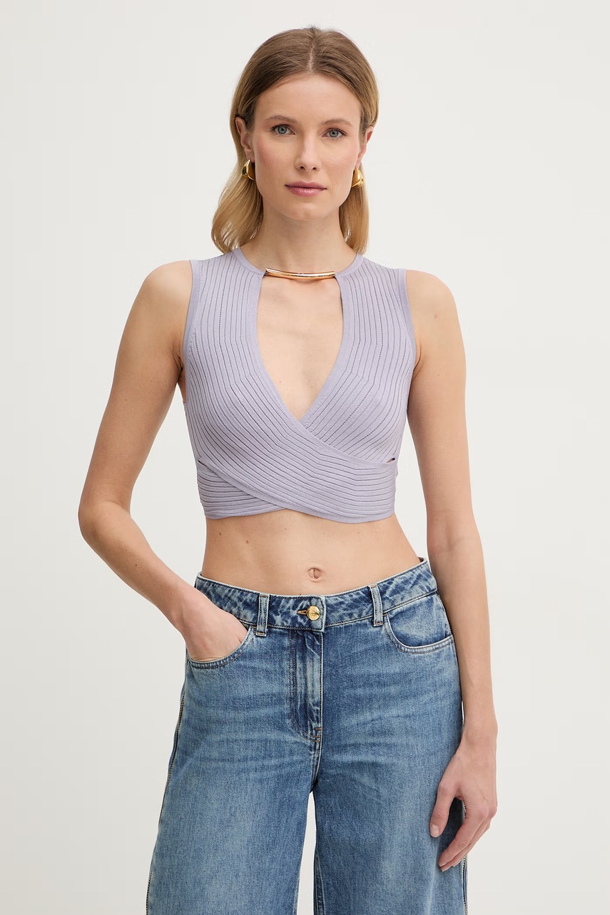 Bluză petrecută elisabetta franchi pentru femei, din vâscoză Bluză petrecută elisabetta franchi pentru femei, din vâscoză