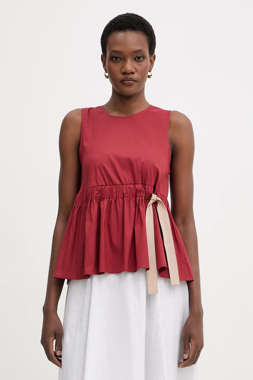 Iblues bluză cu bretele din bumbac ASSENZI pentru femei Iblues bluză cu bretele din bumbac ASSENZI pentru femei