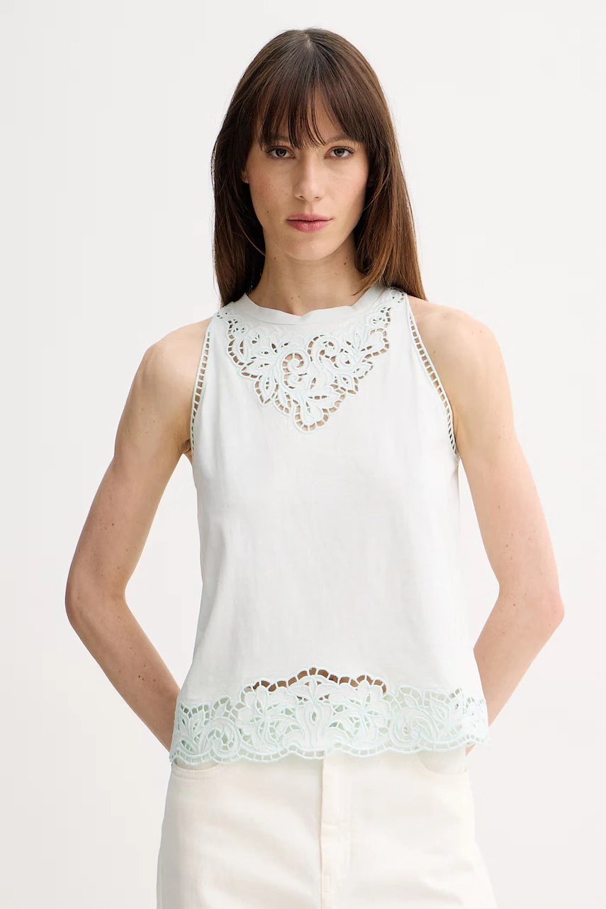 Tricou twinset din bumbac Tricou twinset din bumbac