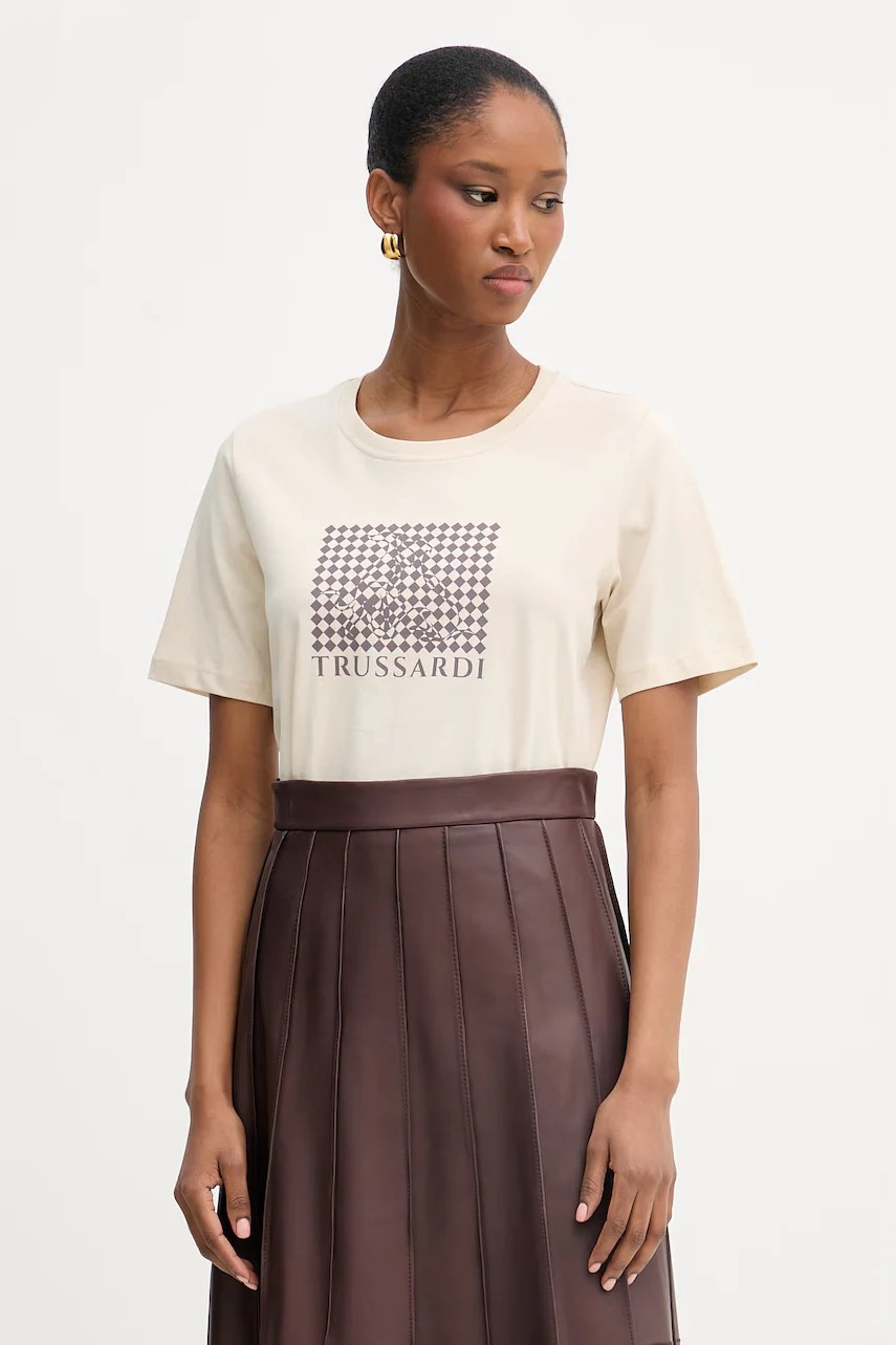 Tricou pentru femei trussardi din bumbac Tricou pentru femei trussardi din bumbac