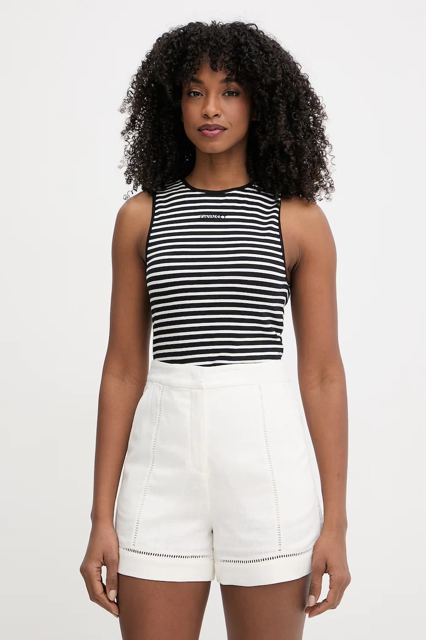 Top de damă twinset din bumbac cu elastan Top de damă twinset din bumbac cu elastan