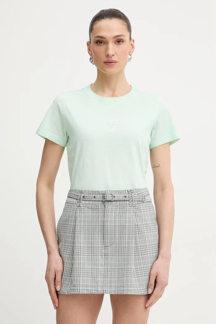 Tricou basic guess pentru femei, din bumbac Tricou basic guess pentru femei, din bumbac