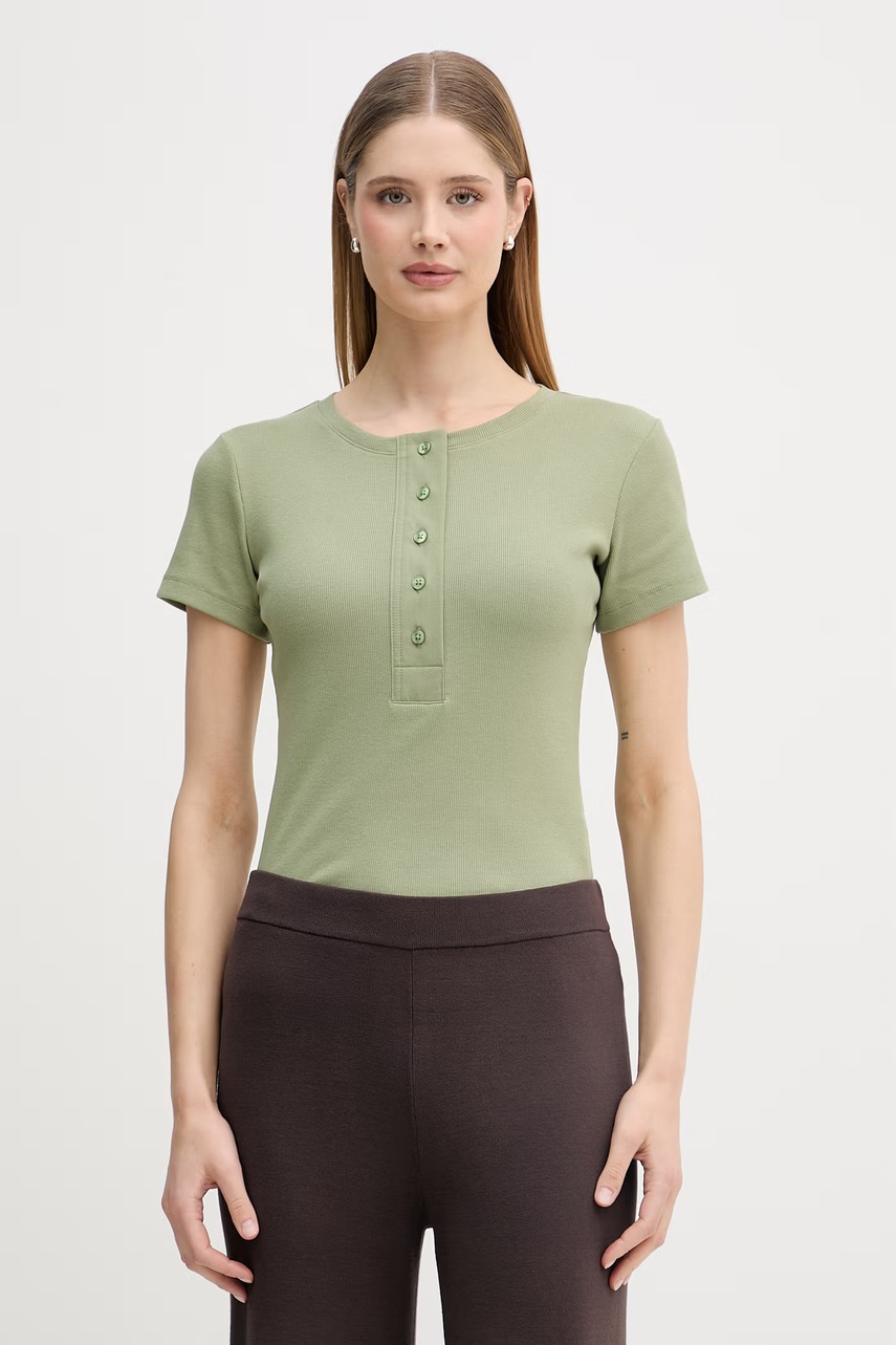 Tricou de femei united colors of benetton din bumbac cu elastan Tricou de femei united colors of benetton din bumbac cu elastan