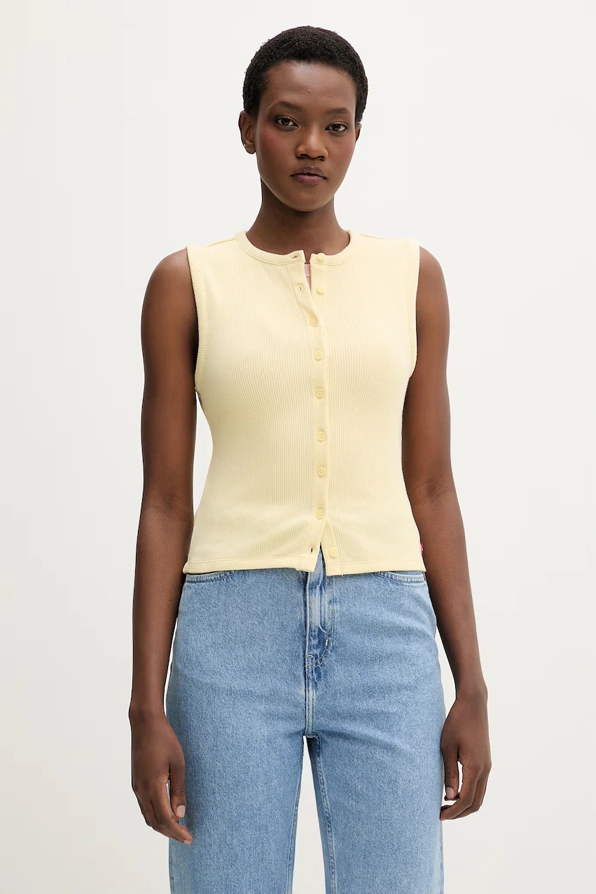 Tricou fără mâneci levi’s RORY SL BUTTON UP pentru femei Tricou fără mâneci levi’s RORY SL BUTTON UP pentru femei