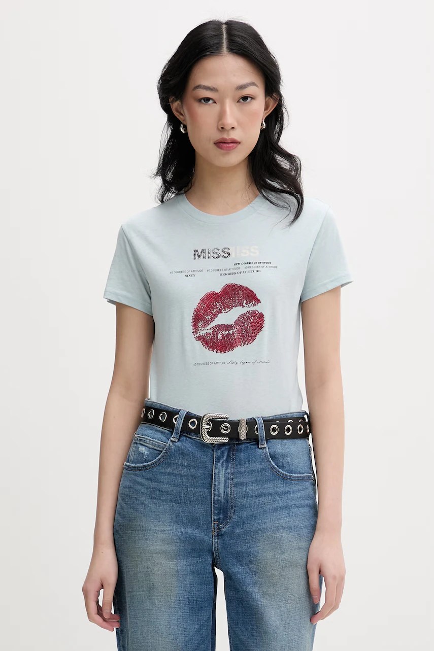 Tricou miss sixty pentru femei, din bumbac Tricou miss sixty pentru femei, din bumbac