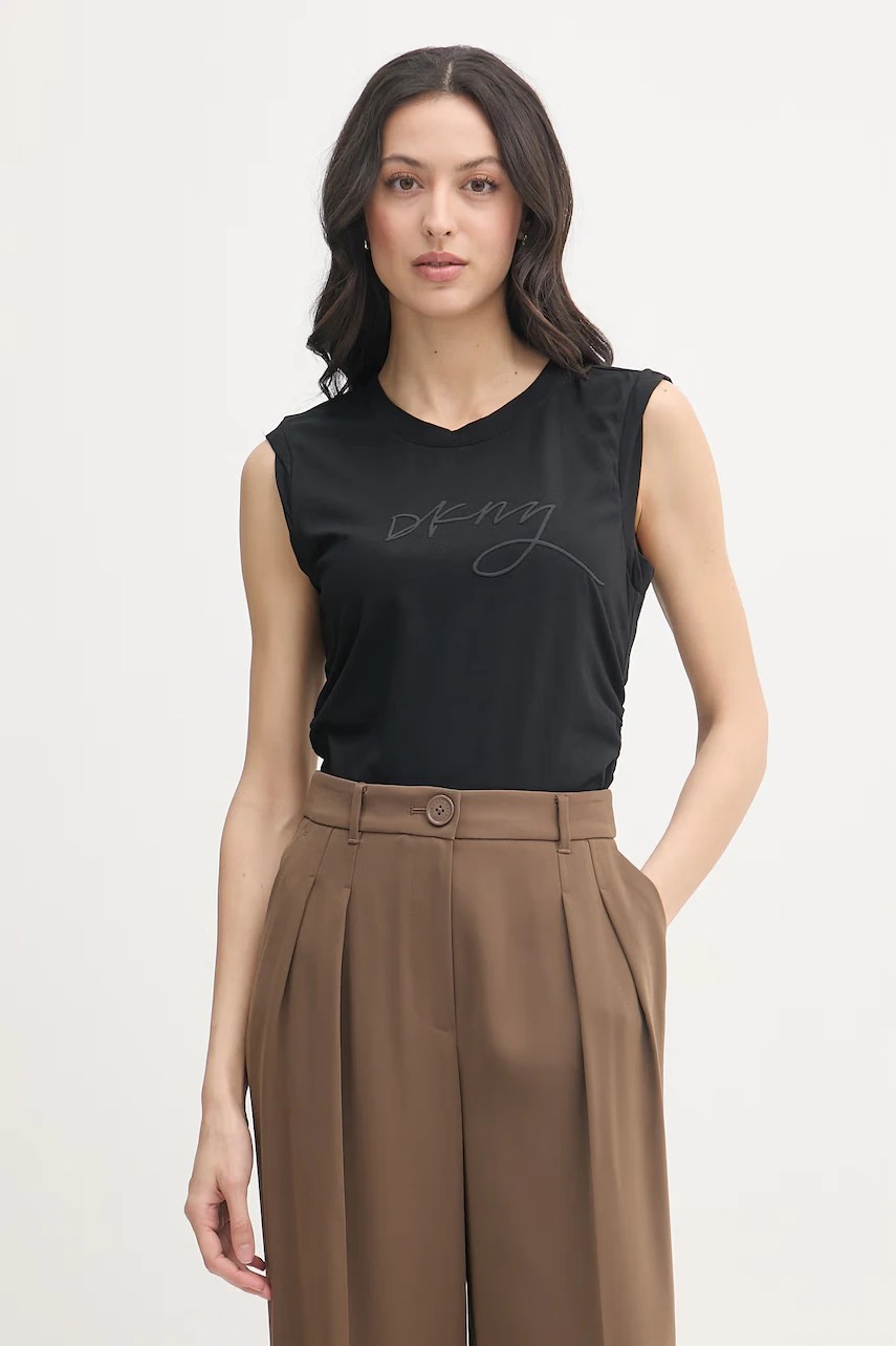 Top cu bumbac pentru femei DKNY Top cu bumbac pentru femei DKNY