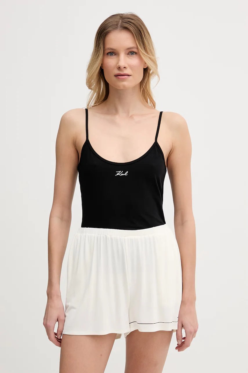 Top fără mâneci karl lagerfeld din bumbac cu elastan, pachet de 2 Top fără mâneci karl lagerfeld din bumbac cu elastan, pachet de 2