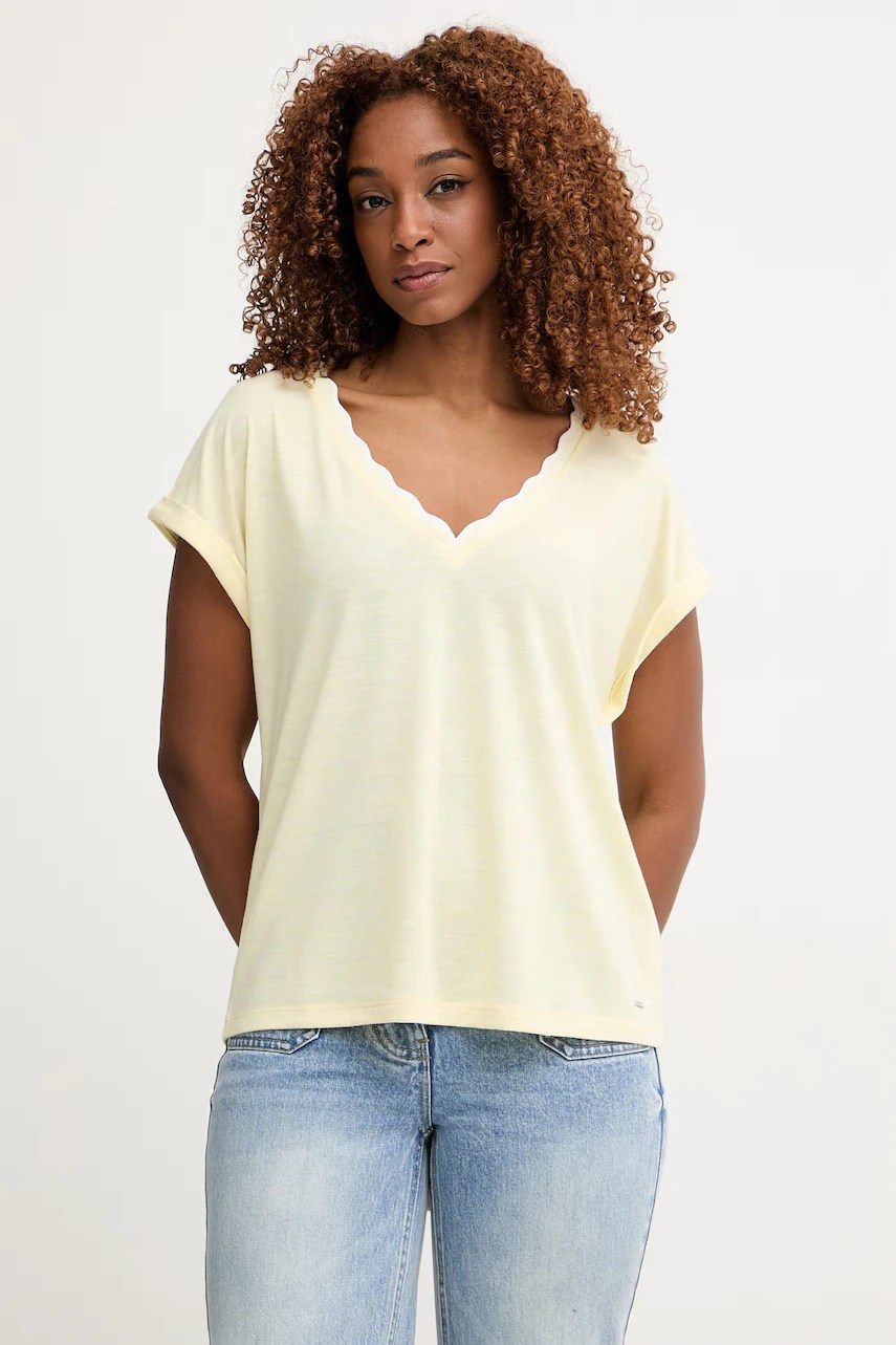 Tricou basic morgan pentru femei, din vâscoză Tricou basic morgan pentru femei, din vâscoză