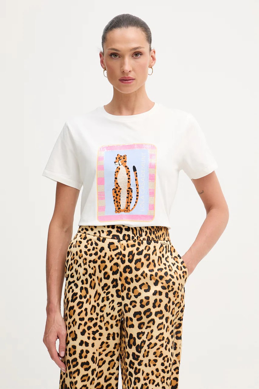 Tricou lola casademunt pentru femei, din bumbac cu elastan Tricou lola casademunt pentru femei, din bumbac cu elastan