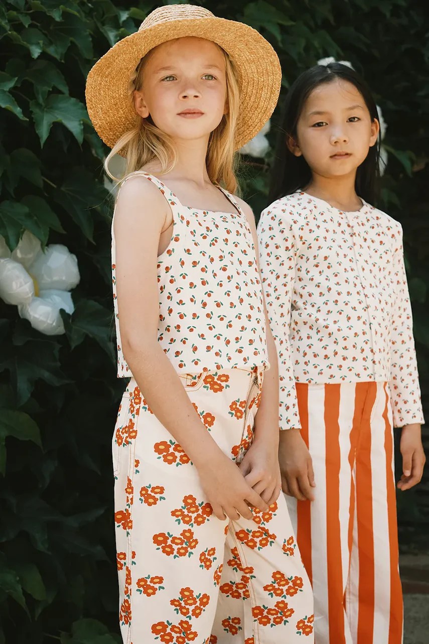 Tricou fără mâneci copii TINY ROSES RIB TOP Tricou fără mâneci copii TINY ROSES RIB TOP