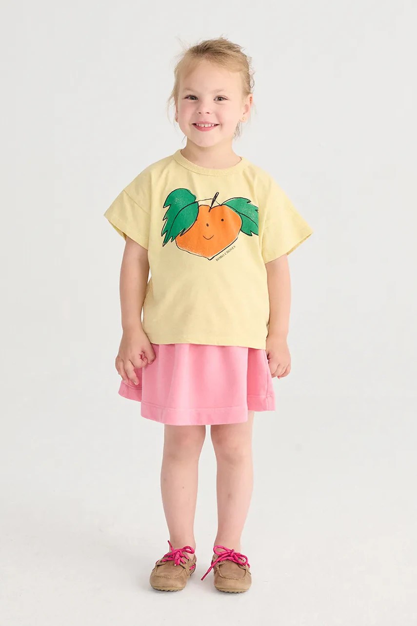 Tricou bobo choses de bumbac pentru copii Tangerine Tricou bobo choses de bumbac pentru copii Tangerine