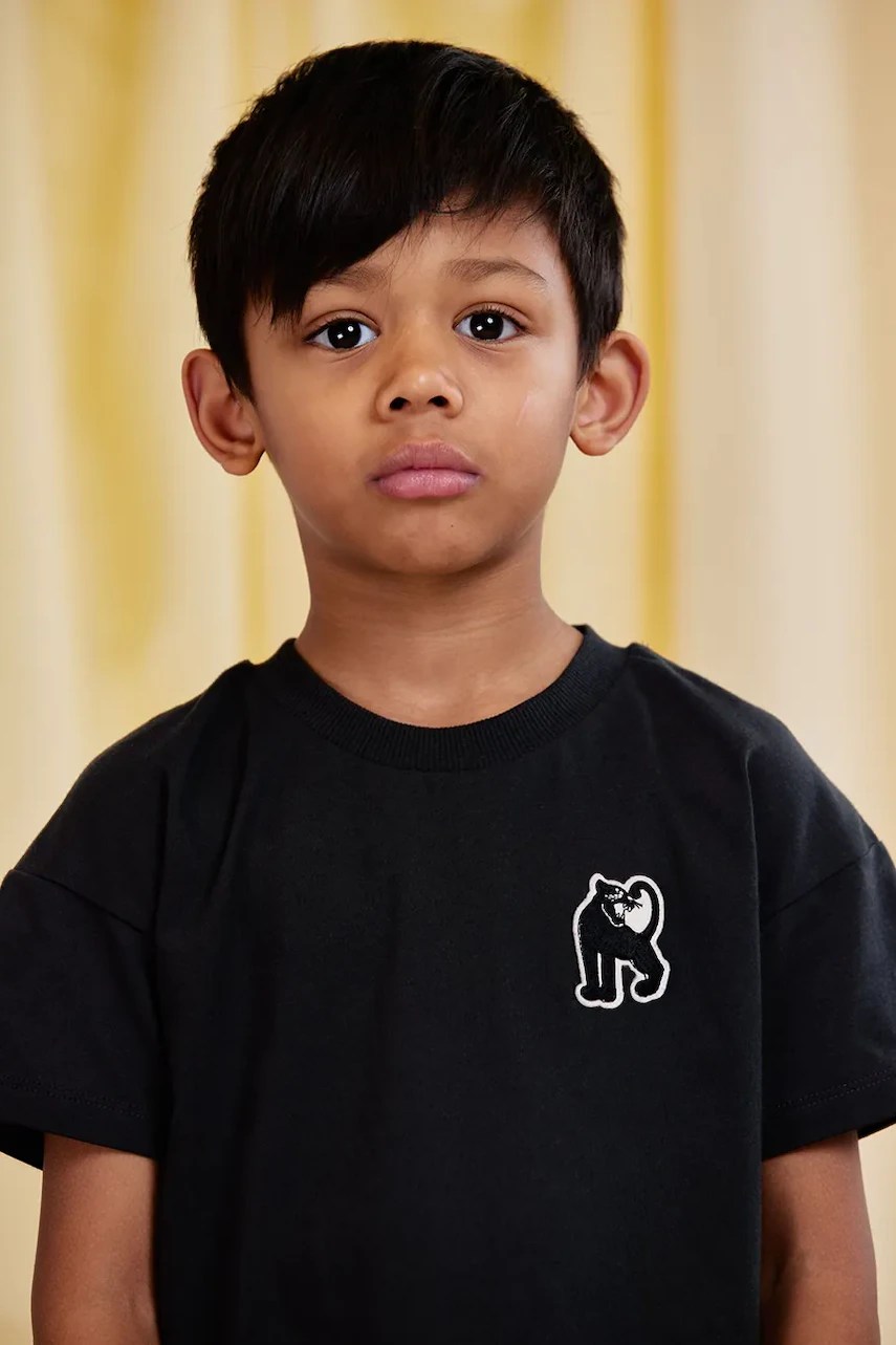 Tricou mini rodini din bumbac pentru copii Panther Tricou mini rodini din bumbac pentru copii Panther