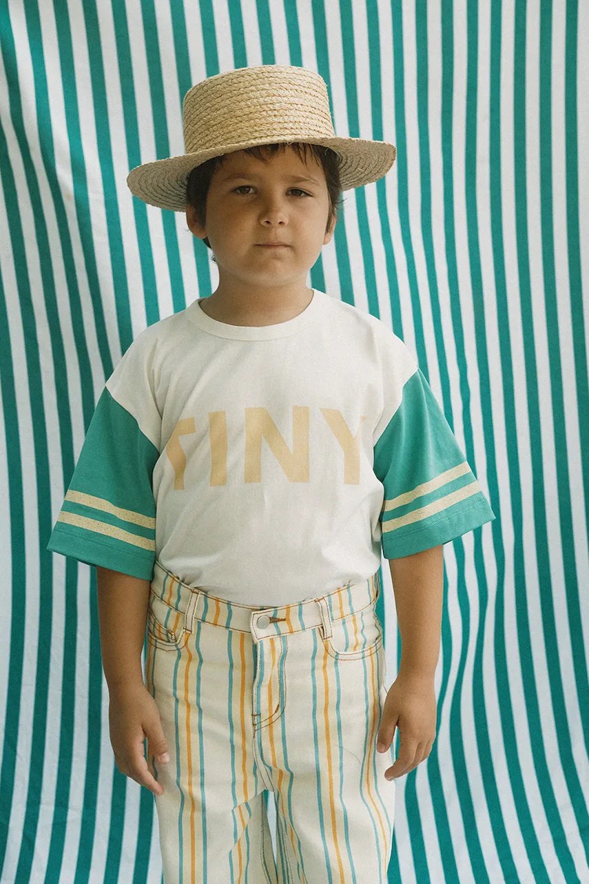 Tricou de bumbac pentru copii tinycottons STRIPES LOGO TEE Tricou de bumbac pentru copii tinycottons STRIPES LOGO TEE