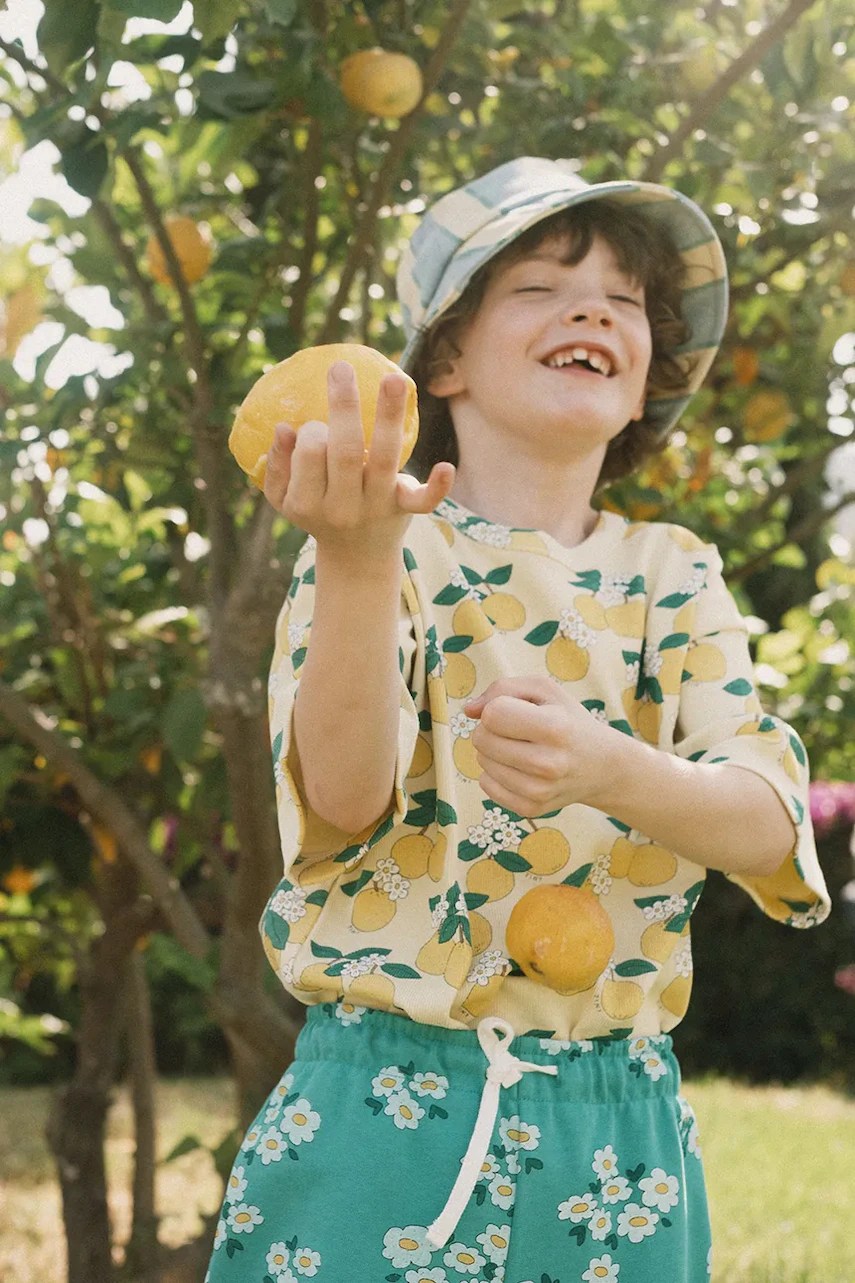 Tricou copii tinycottons ORANGES RIB TEE Tricou copii tinycottons ORANGES RIB TEE