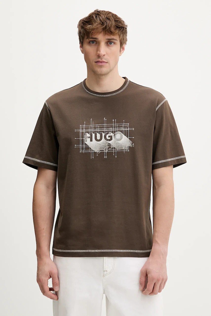 Tricou din bumbac hugo blue Nothal Tricou din bumbac hugo blue Nothal