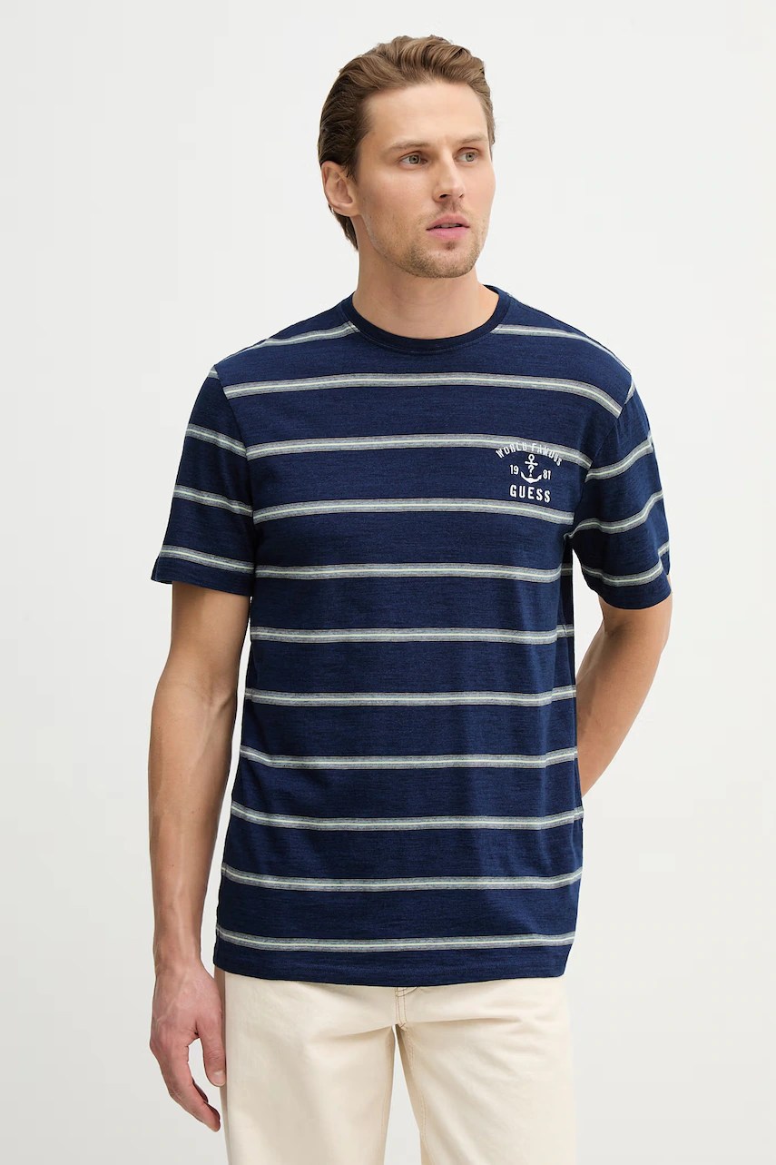 Tricou guess din bumbac MARINE Tricou guess din bumbac MARINE