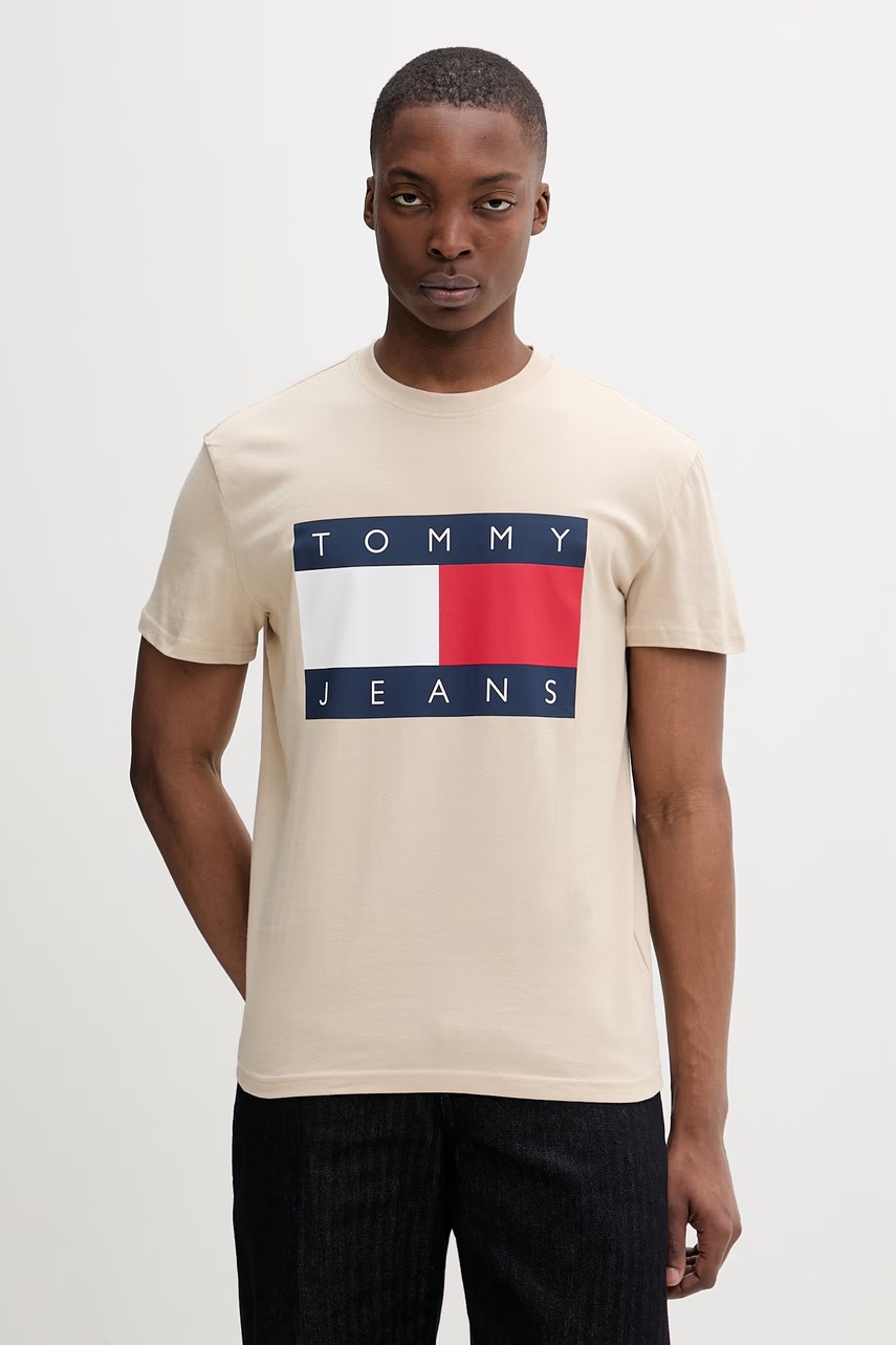 Tricou bărbătesc din bumbac tommy jeans Tricou bărbătesc din bumbac tommy jeans
