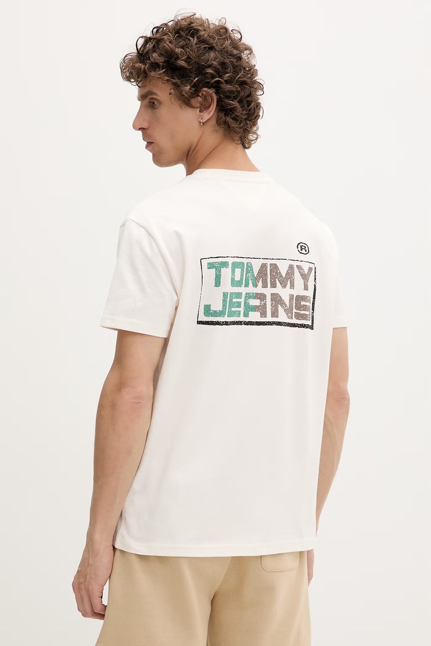 Tricou tommy jeans pentru bărbați din bumbac Tricou tommy jeans pentru bărbați din bumbac