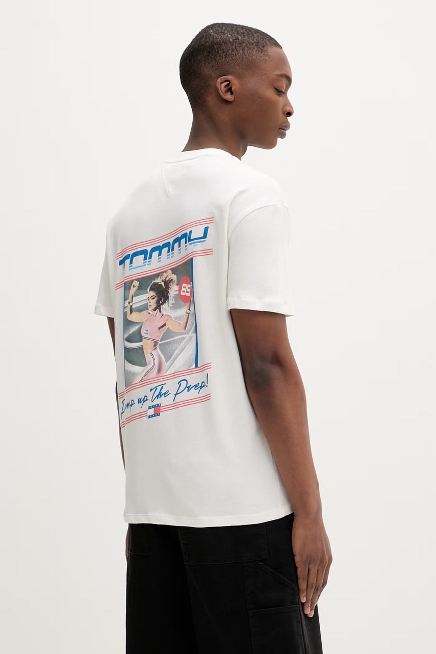 Tricou pentru bărbați tommy jeans din bumbac Tricou pentru bărbați tommy jeans din bumbac