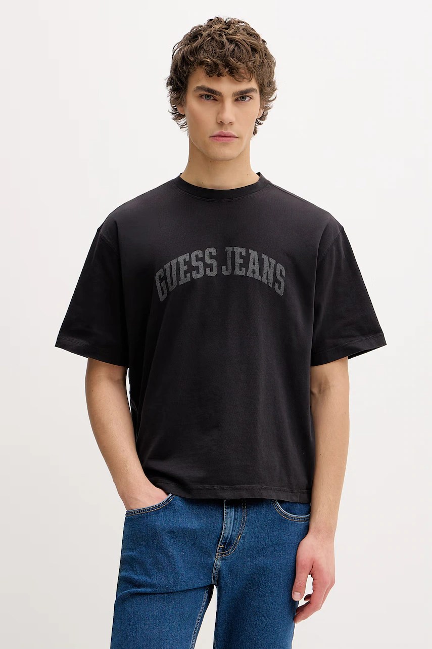 Tricou bărbătesc guess jeans din bumbac Tricou bărbătesc guess jeans din bumbac