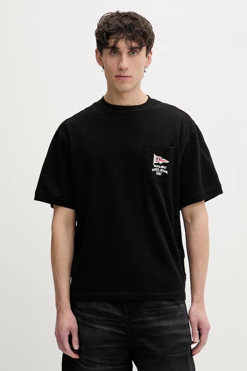 Tricou guess jeans pentru bărbați, din bumbac Tricou guess jeans pentru bărbați, din bumbac