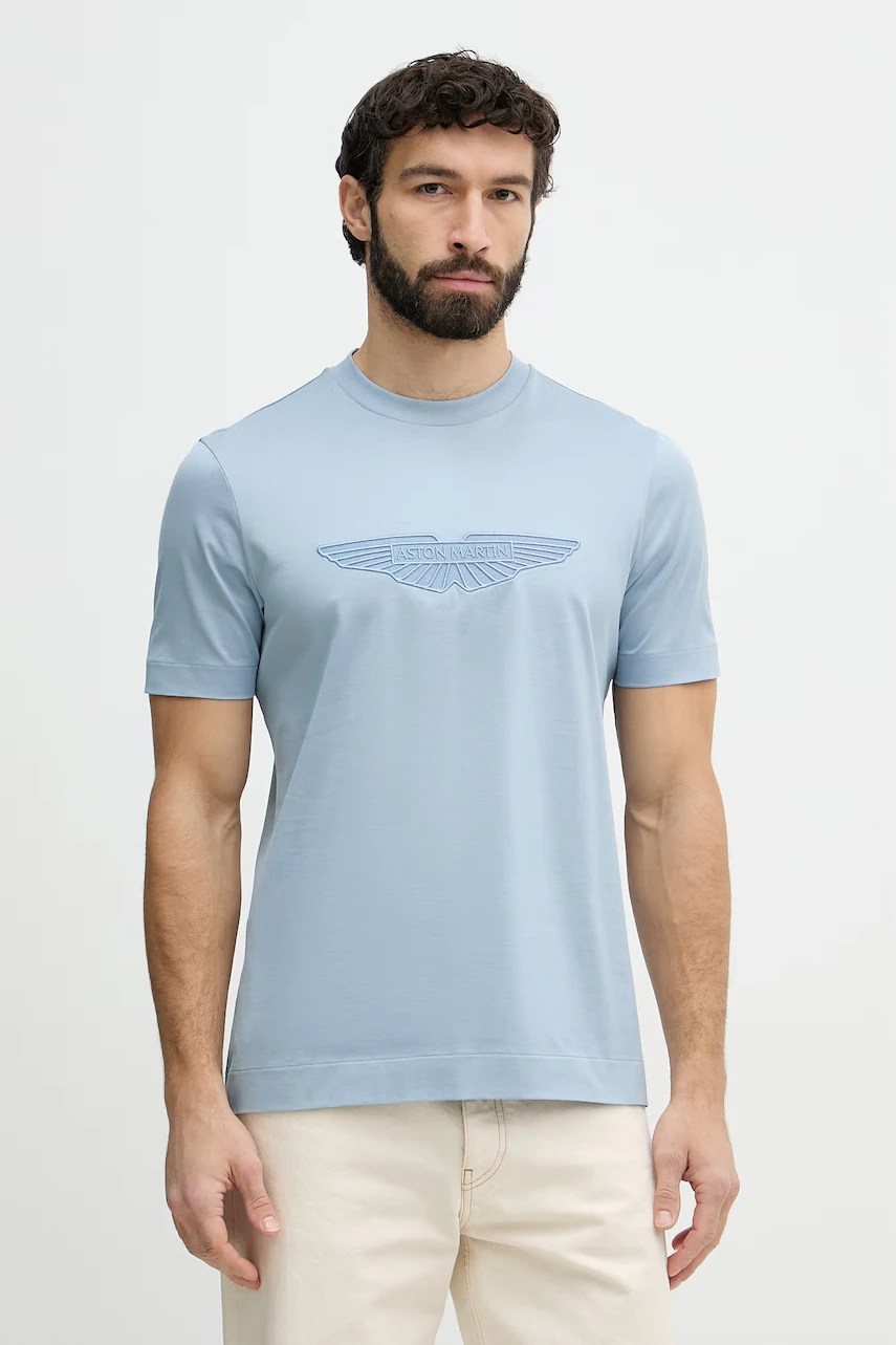Tricou BOSS pentru bărbați, din bumbac BOSS x ASTON MARTIN Tricou BOSS pentru bărbați, din bumbac BOSS x ASTON MARTIN