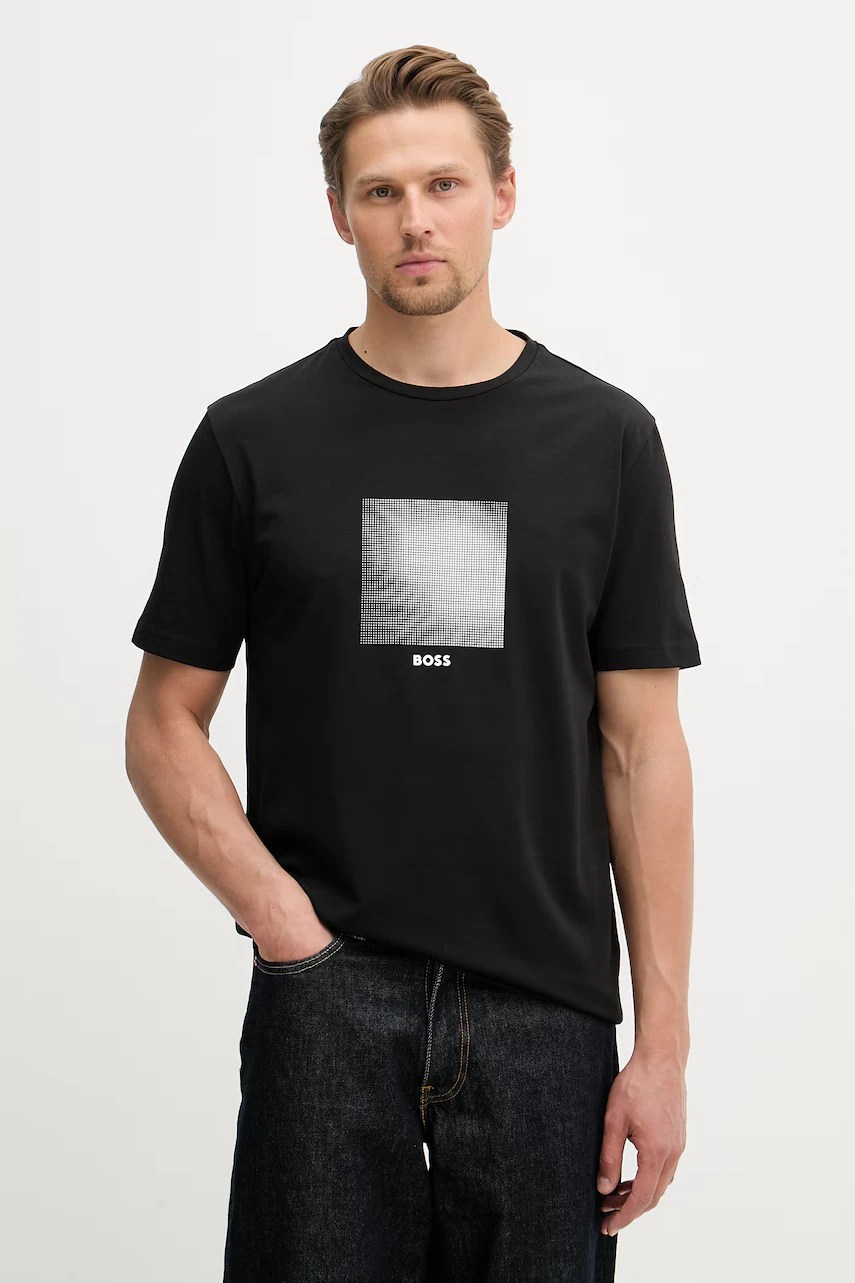 Tricou BOSS green pentru bărbați, cu bumbac, set de 2 Tricou BOSS green pentru bărbați, cu bumbac, set de 2