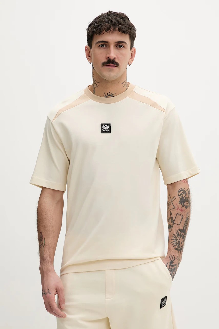 Tricou pentru bărbați HUGO din bumbac dedril_rb Tricou pentru bărbați HUGO din bumbac dedril_rb