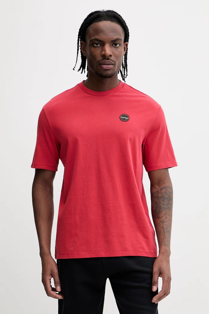 Tricou din bumbac napapijri s-badge Tricou din bumbac napapijri s-badge