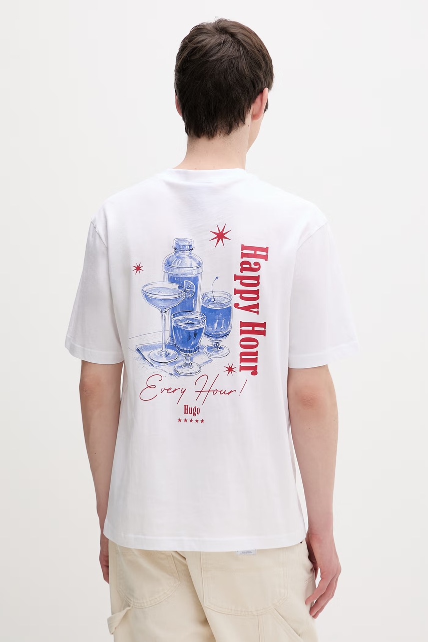 Tricou HUGO blue pentru bărbați, din bumbac Nucavo Tricou HUGO blue pentru bărbați, din bumbac Nucavo