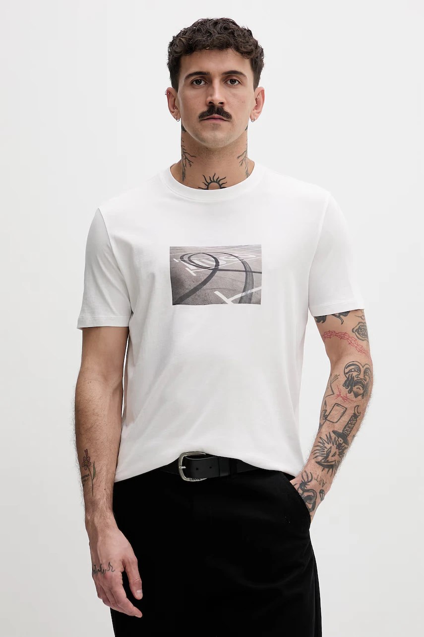 Tricou bărbați HUGO din bumbac Dostino Tricou bărbați HUGO din bumbac Dostino