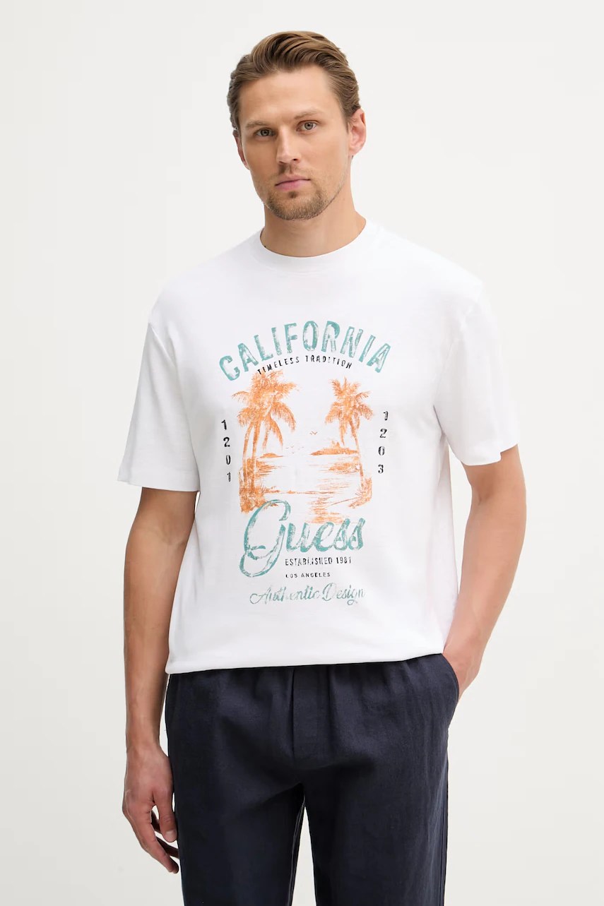 Tricou bărbătesc guess din bumbac Tricou bărbătesc guess din bumbac