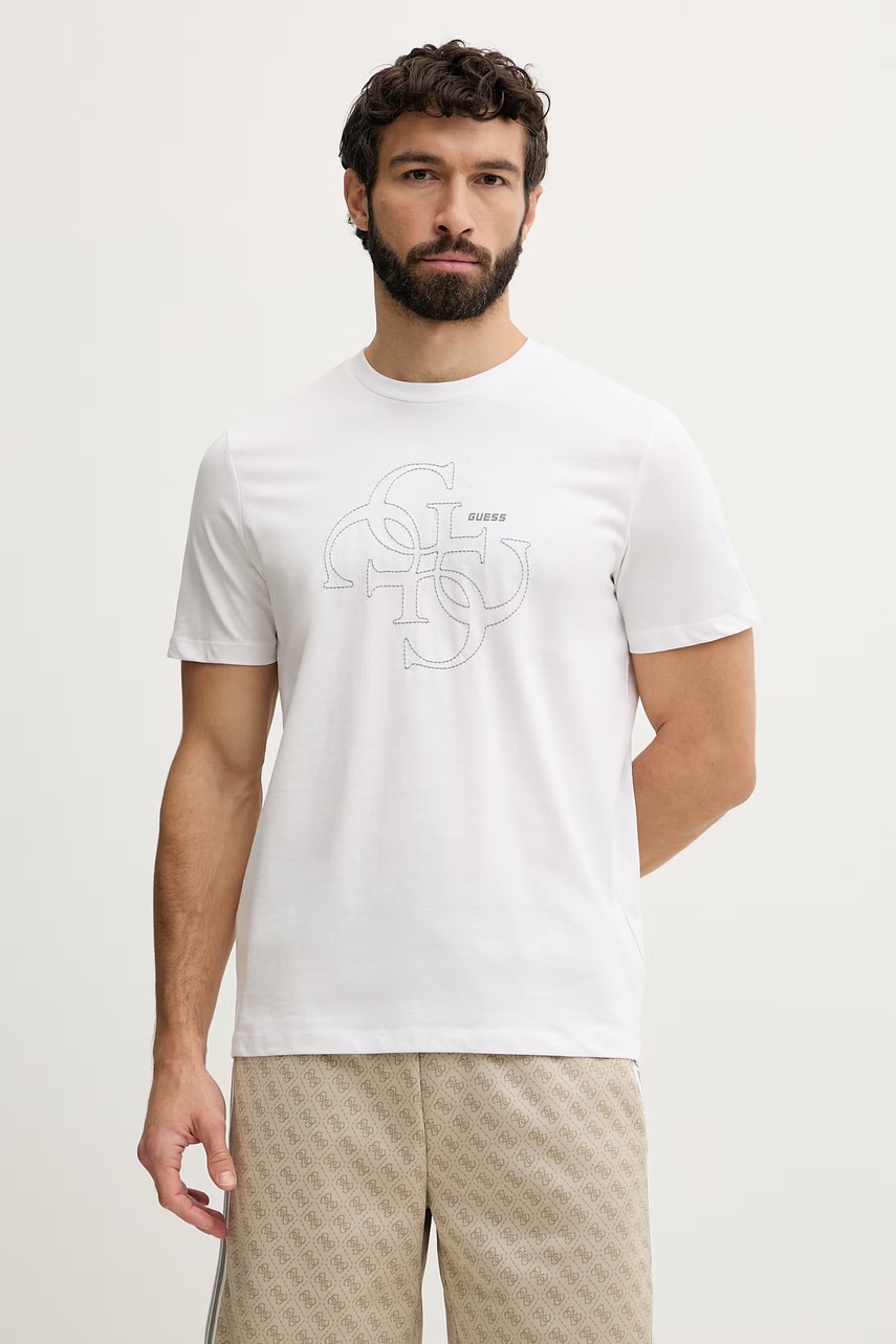 Tricou bărbați guess din bumbac TIBERIO Tricou bărbați guess din bumbac TIBERIO