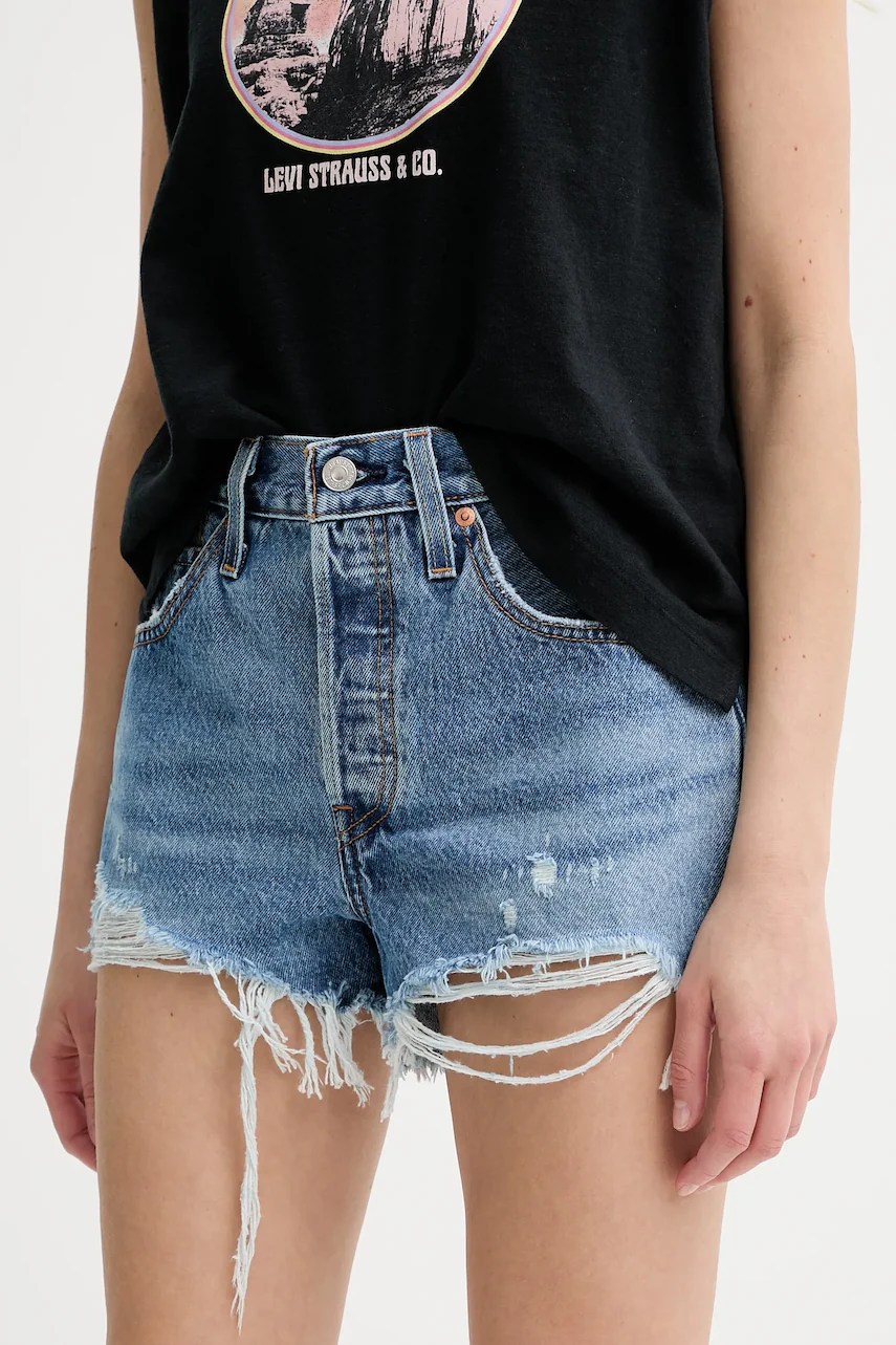 Levi’s – pantaloni scurți din denim cu efect uzat Levi’s – pantaloni scurți din denim cu efect uzat