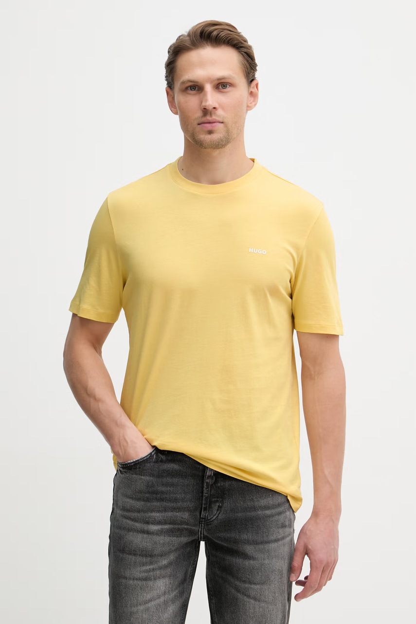 Tricou bărbătesc HUGO din bumbac Dero222 Tricou bărbătesc HUGO din bumbac Dero222