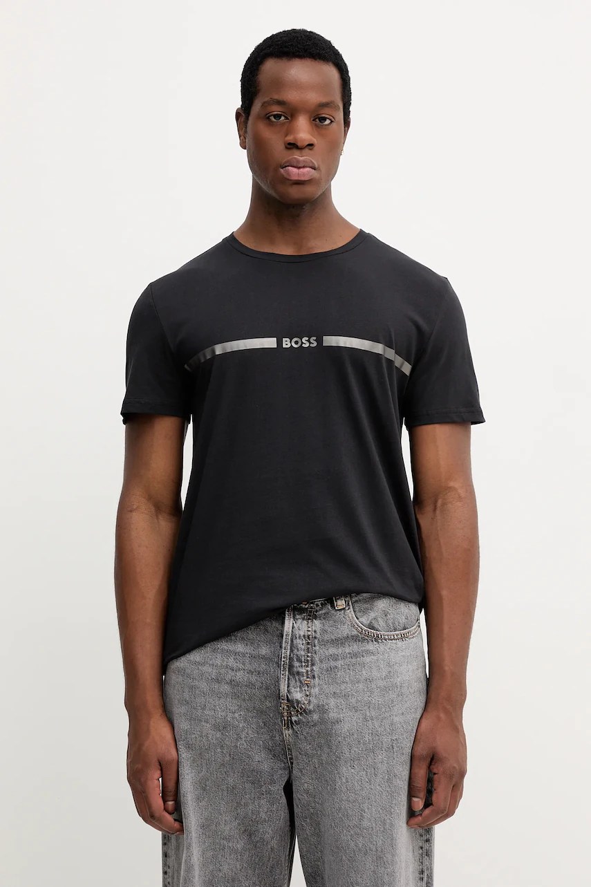 Tricou BOSS de plajă din bumbac Tricou BOSS de plajă din bumbac