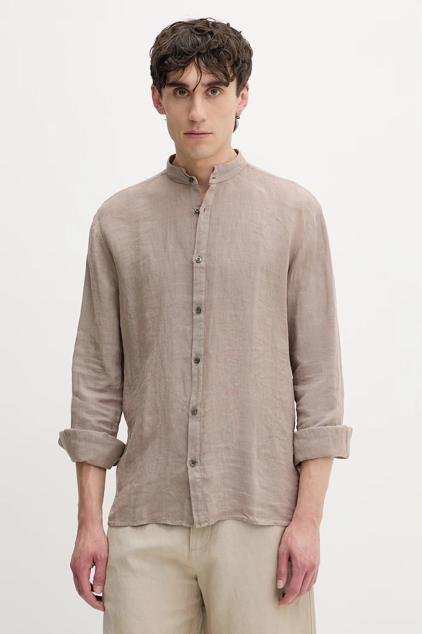 Hugo cămașă din in pentru bărbați Hugo cămașă din in pentru bărbați