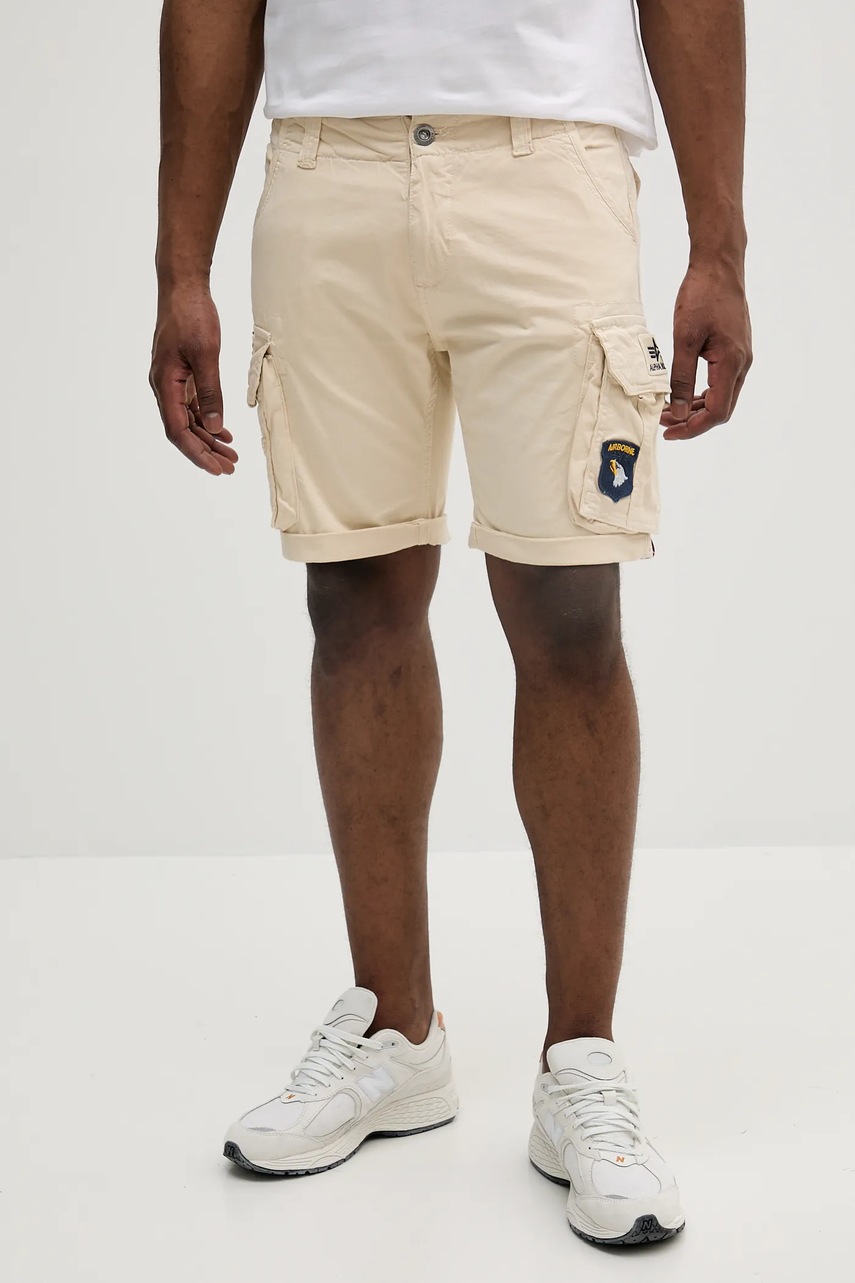 Pantaloni scurți cargo bărbați alpha industries din bumbac cu elastan Pantaloni scurți cargo bărbați alpha industries din bumbac cu elastan