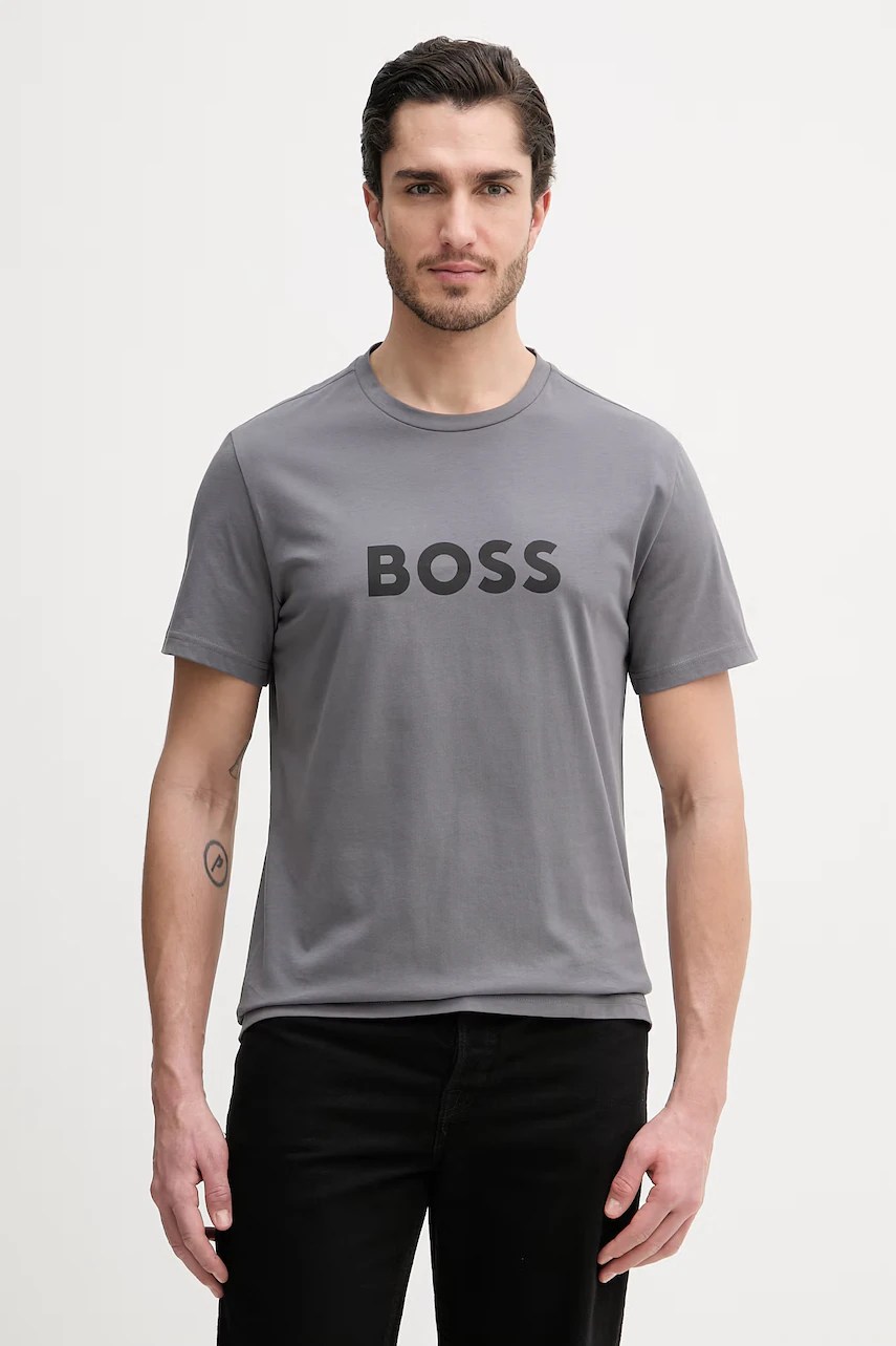 Boss t-shirt bărbătesc din bumbac RN Boss t-shirt bărbătesc din bumbac RN