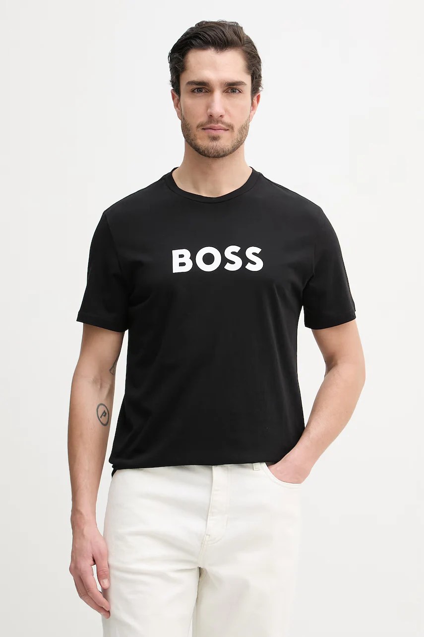 T-shirt BOSS pentru bărbați de bumbac RN T-shirt BOSS pentru bărbați de bumbac RN