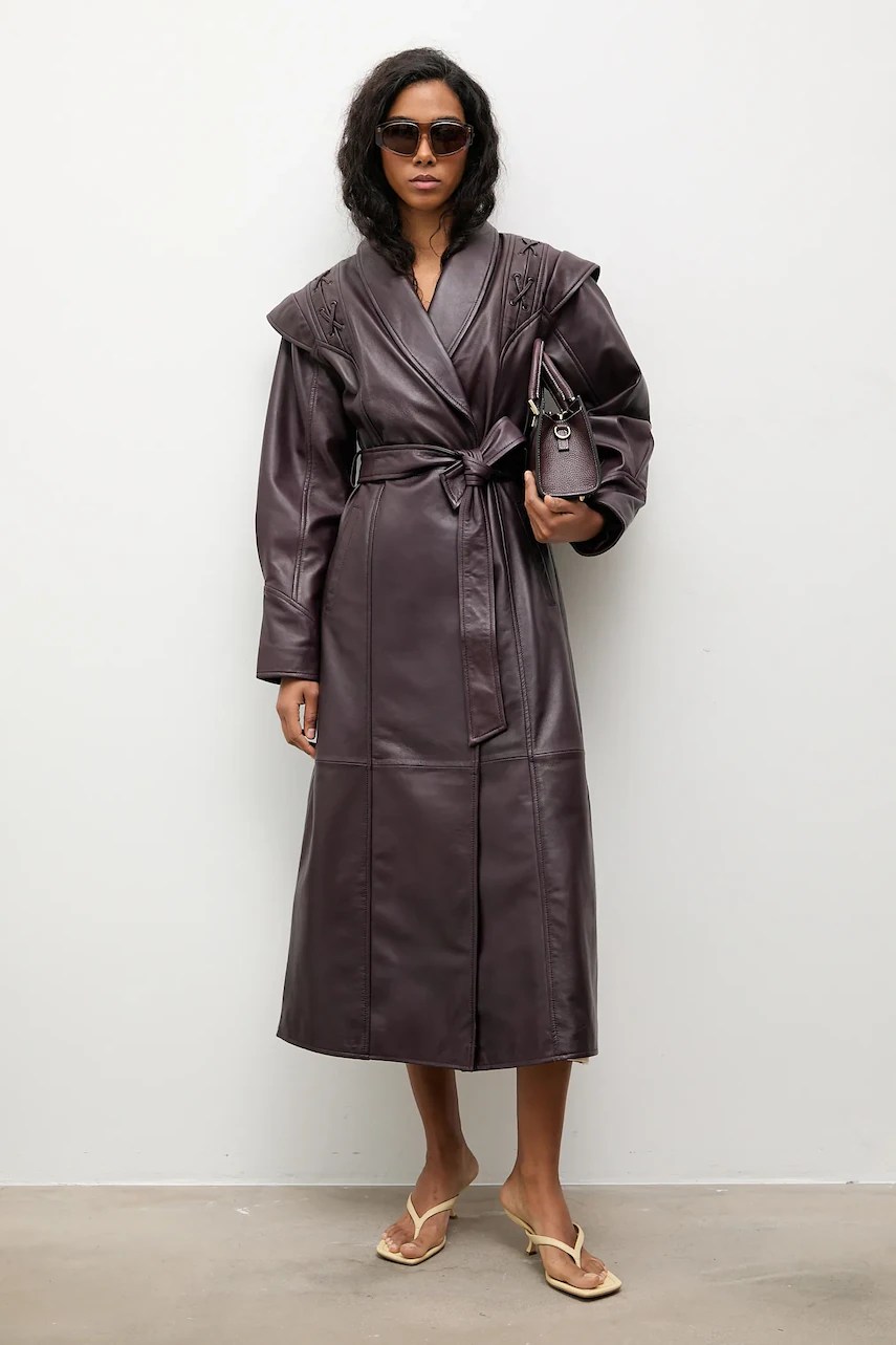 Palton din piele answear.LAB LILLIAN Palton din piele answear.LAB LILLIAN